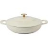 imageMartha Stewart Eastholm 3Quart Enameled Cast Iron Dutch Oven  Martha BlueLinen w Gold Knob Braiser