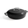 imageMartha by Martha Stewart 5 QT Enameled Cast Iron Dutch Oven wLid  CobblestoneObsidian