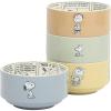 imagePeanuts Freckled Joy 23oz Stoneware Soup Bowls wClear Lid 4Pack Assorted Colors55 Bonbon Bites Snack Bowl