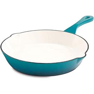 imageCrock Pot Artisan 10 Inch Enameled Cast Iron Round Skillet Teal Ombre