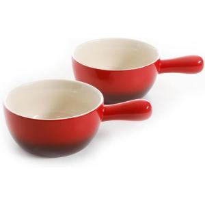 imageCrockPot 2Piece Ceramic Bakeware Set 2Piece RedRed Gradient