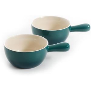 imageCrockPot 2Piece Ceramic Bakeware Set 2Piece RedTeal Gradient