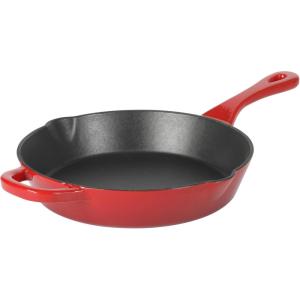 imageCrockPot 3 Qt Enamel Cast Iron Sauce Pan WLid  Teal OmbreGradient Red