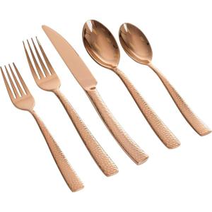 imageGibson Elite Flatware Set Service for 4 20pcs Rose Gold