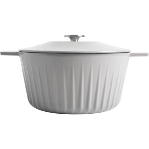 imageMartha Stewart Eastholm 3Quart Enameled Cast Iron Dutch Oven  Martha BlueGrey