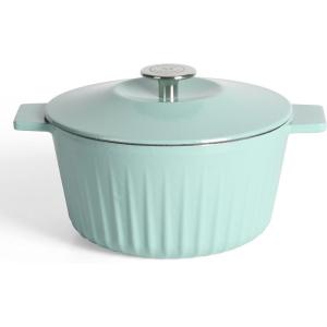 imageMartha Stewart Eastholm 3Quart Enameled Cast Iron Dutch Oven  Martha BlueMartha Blue
