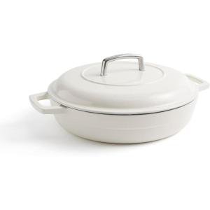 imageMartha by Martha Stewart 5 QT Enameled Cast Iron Dutch Oven wLid  CobblestoneCrescent Moon