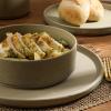 imageGibson Elite 16 Piece Dreamweaver Double Bowl Terracotta Reactive Dinnerware Set  Sand Cream Service for 4 16pcsGreen