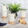 imageGibson Elite 16 Piece Dreamweaver Double Bowl Terracotta Reactive Dinnerware Set  Sand Cream Service for 4 16pcsSand Cream Mugs