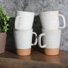 imageGibson Elite 16 Piece Dreamweaver Double Bowl Terracotta Reactive Dinnerware Set  Sand Cream Service for 4 16pcsSand Cream Mugs