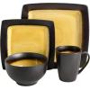 imageGibson Elite Althea Reactive Dinnerware Set Teal Service for 4 16pcsAmber