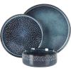 imageGibson Elite Althea Reactive Dinnerware Set Teal Service for 4 16pcsCobalt Blue Moderna