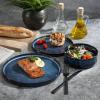 imageGibson Elite Althea Reactive Dinnerware Set Teal Service for 4 16pcsCobalt Blue Moderna