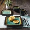 imageGibson Elite Althea Reactive Dinnerware Set Teal Service for 4 16pcsJade