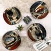 imageGibson Elite Althea Reactive Dinnerware Set Teal Service for 4 16pcsMulticolor