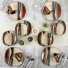 imageGibson Elite Althea Reactive Dinnerware Set Teal Service for 4 16pcsMulticolor