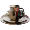 imageGibson Elite Althea Reactive Dinnerware Set Teal Service for 4 16pcsMulticolor