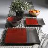 imageGibson Elite Althea Reactive Dinnerware Set Teal Service for 4 16pcsRedChocolate
