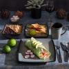 imageGibson Elite Althea Reactive Dinnerware Set Teal Service for 4 16pcsTaupe