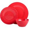 imageGibson Home Brist Melamine Plastic Dinnerware Set Service for Four 12pcs Assorted II