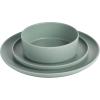 imageGibson Home Canyon Crest Stackable Matte Melamine Set  Sage Green Service for Four 12pcs
