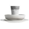 imageGibson Home Granite Organic Round Melamine Plastic Dinnerware Set Service for Four 16pcs MarbleMarble