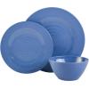 imageGibson Home Melamine Dinnerware Set Service for Four 12pcs Blue Brist