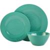 imageGibson Home Melamine Dinnerware Set Service for Four 12pcs Blue Brist