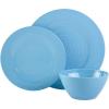 imageGibson Home Melamine Dinnerware Set Service for Four 12pcs Blue Brist