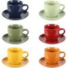 imageGibson Home Modani 2 Pack Large 165 OZ Ceramic Mugs Set with Removable Cork Bottom and Lid  BlackColor Caf