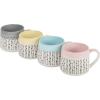 imageGibson Home Modani 2 Pack Large 165 OZ Ceramic Mugs Set with Removable Cork Bottom and Lid  BlackMorning Mist
