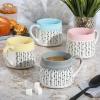 imageGibson Home Modani 2 Pack Large 165 OZ Ceramic Mugs Set with Removable Cork Bottom and Lid  BlackMorning Mist