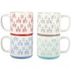 imageGibson Home Modani 2 Pack Large 165 OZ Ceramic Mugs Set with Removable Cork Bottom and Lid  BlackPalmridge