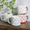 imageGibson Home Modani 2 Pack Large 165 OZ Ceramic Mugs Set with Removable Cork Bottom and Lid  BlackPalmridge