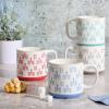 imageGibson Home Modani 2 Pack Large 165 OZ Ceramic Mugs Set with Removable Cork Bottom and Lid  BlackPalmridge