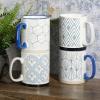 imageGibson Home Modani 2 Pack Large 165 OZ Ceramic Mugs Set with Removable Cork Bottom and Lid  BlackParkmill