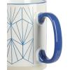 imageGibson Home Modani 2 Pack Large 165 OZ Ceramic Mugs Set with Removable Cork Bottom and Lid  BlackParkmill