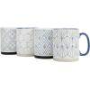 imageGibson Home Modani 2 Pack Large 165 OZ Ceramic Mugs Set with Removable Cork Bottom and Lid  BlackParkmill