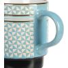 imageGibson Home Modani 2 Pack Large 165 OZ Ceramic Mugs Set with Removable Cork Bottom and Lid  BlackPrimevalley