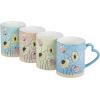 imageGibson Home Modani 2 Pack Large 165 OZ Ceramic Mugs Set with Removable Cork Bottom and Lid  BlackSunbloom