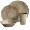 imageGibson Home Woodlands Round Melamine Plastic Dinnerware Set Service for Four 16pcs Wood