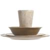 imageGibson Home Woodlands Round Melamine Plastic Dinnerware Set Service for Four 16pcs Wood
