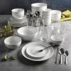 imageGibson Home Zen Buffet Porcelain Dinnerware Set Service for 8 40pcs White EmbossedWhite All U Need Set