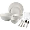 imageGibson Home Zen Buffet Porcelain Dinnerware Set Service for 8 40pcs White EmbossedWhite All U Need Set