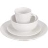 imageGibson Home Zen Buffet Porcelain Dinnerware Set Service for 8 40pcs White EmbossedWhite Coupe  16pcs