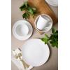 imageGibson Home Zen Buffet Porcelain Dinnerware Set Service for 8 40pcs White EmbossedWhite Coupe  30pcs