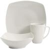 imageGibson Home Zen Buffet Porcelain Dinnerware Set Service for 8 40pcs White EmbossedWhite Soft Square  24pcs