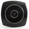 imageGibson Soho Lounge Square Reactive Glaze Stoneware Dinnerware Set Service for 4 16pc AmberForest GreenBlack