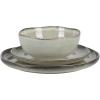 imageGibson Soho Lounge Square Reactive Glaze Stoneware Dinnerware Set Service for 4 16pc AmberMoon White