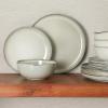 imageGibson Soho Lounge Square Reactive Glaze Stoneware Dinnerware Set Service for 4 16pc AmberMoon White
